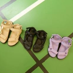 LÄST Flora Beige Leather Sandals SHOES