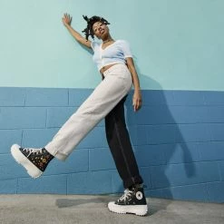 CONVERSE Run Star Hike Hi Sneakers Floral Embroidery NEW IN