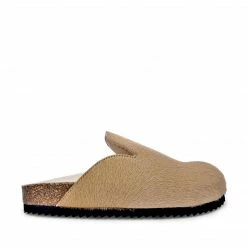 AKAADA NEW IN Kibo Beige Pony Hair Mules