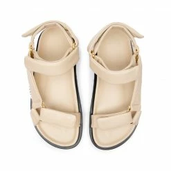 LÄST Flora Beige Leather Sandals SHOES