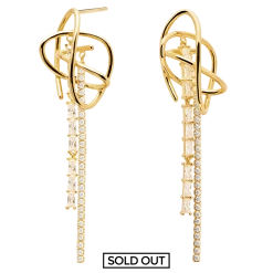 P D PAOLA ACCESSORIES Aisha Gold Earrings