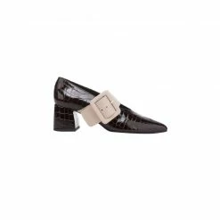 FLATTERED Alba Pecan Reptile Nappa Shoes