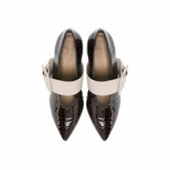 FLATTERED Alba Pecan Reptile Nappa Shoes