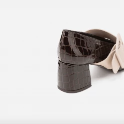 FLATTERED Alba Pecan Reptile Nappa Shoes