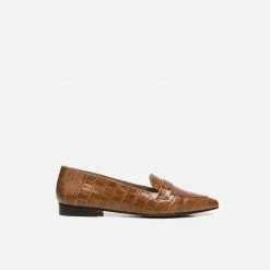 FLATTERED Alexandra Croco Cognac Flats SHOES 14 FLATTERED Alexandra Croco Cognac Flats SHOES