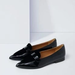 FLATTERED SHOES Alexandra Nappa Black Flats