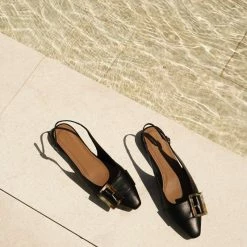 FLATTERED SHOES Alma Leather Black Flats