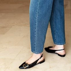 FLATTERED SHOES Alma Leather Black Flats