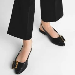 FLATTERED SHOES Alma Leather Black Flats
