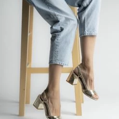 MADE 94 SHOES Anya Metallic Gold Snake Sandals