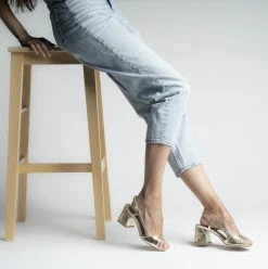 MADE 94 SHOES Anya Metallic Gold Snake Sandals