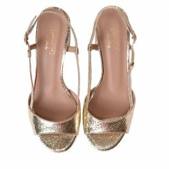MADE 94 SHOES Anya Metallic Gold Snake Sandals