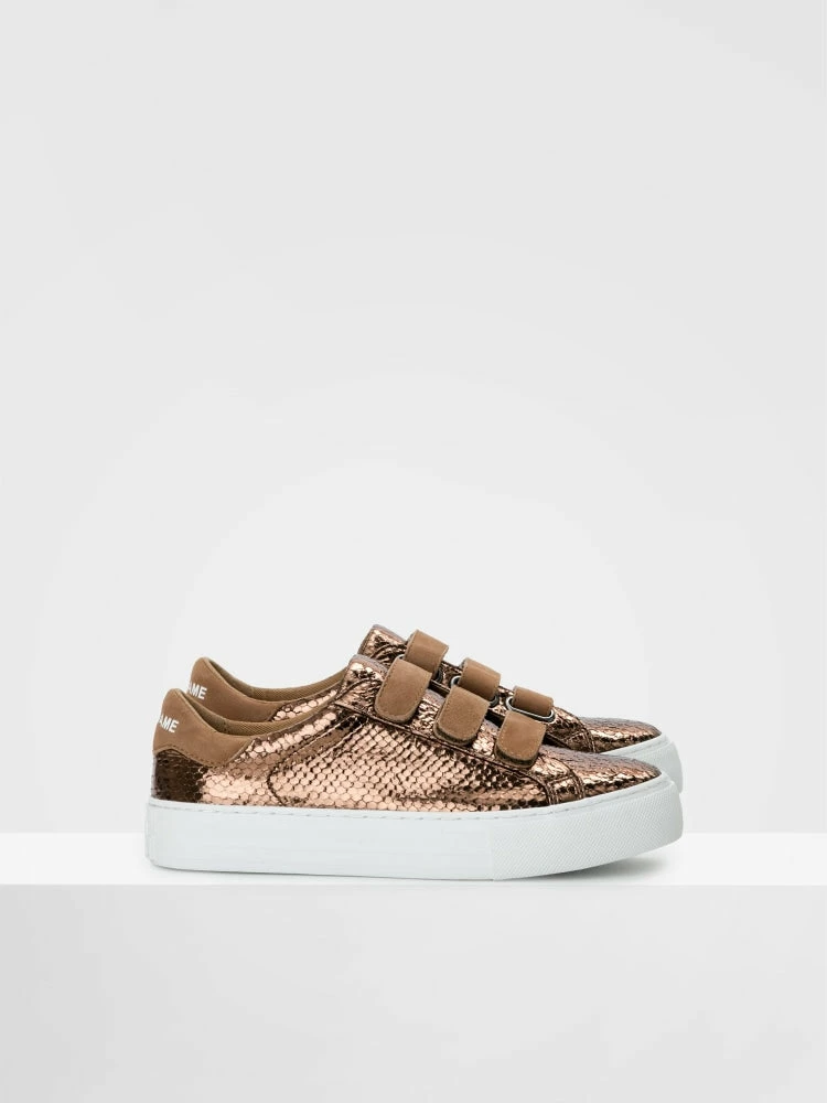 NO NAME SHOES Arcade Straps Bronze Tan Sneakers 7 NO NAME SHOES Arcade Straps Bronze Tan Sneakers