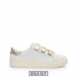 NO NAME SHOES Arcade Straps White Gold Sneakers