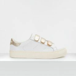 NO NAME SHOES Arcade Straps White Gold Sneakers