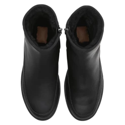 FLATTERED Aria Coated Leather Black Chelsea Boots