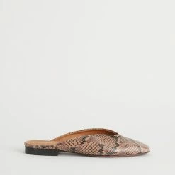 ATP ATELIER SHOES Arnesano Brown Printed Snake Flats