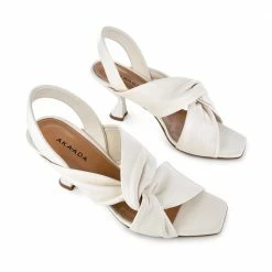 AKAADA Asami Cream Soft Nappa Sandals SHOES