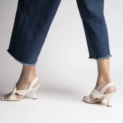 AKAADA Asami Cream Soft Nappa Sandals SHOES