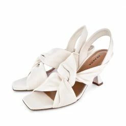 AKAADA Asami Cream Soft Nappa Sandals SHOES