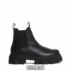 BUKELA Asta Black Leather Chelsea Boots SHOES