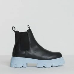 BUKELA Asta Black Sky Leather Chelsea Boots SHOES