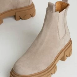 BUKELA Asta Sand Suede Chelsea Boots