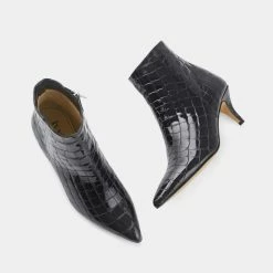 IVYLEE COPENHAGEN Bambi Faux Croco Black Boots