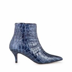 IVYLEE COPENHAGEN Bambi Faux Croco Blue Boots
