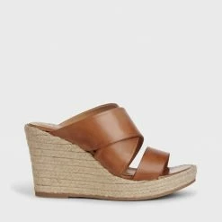 IVYLEE COPENHAGEN Bella Dark Tan Espadrille Mules