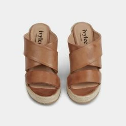 IVYLEE COPENHAGEN Bella Dark Tan Espadrille Mules