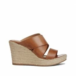 IVYLEE COPENHAGEN Bella Dark Tan Espadrille Mules