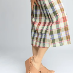 BUKELA Bianca Nude Leather Platform Sandals