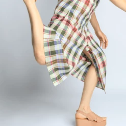 BUKELA Bianca Nude Leather Platform Sandals