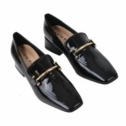 FABIO RUSCONI Bibu Patent Black Flats