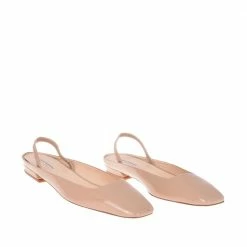 FABIO RUSCONI Bit Patent Nude Flat Shoes