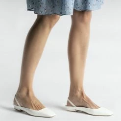 FABIO RUSCONI Bit Patent White Flat Shoes