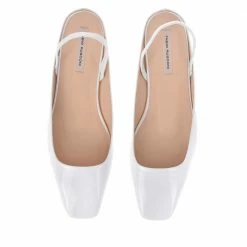 FABIO RUSCONI Bit Patent White Flat Shoes