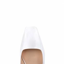FABIO RUSCONI Bit Patent White Flat Shoes