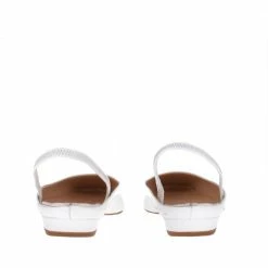 FABIO RUSCONI Bit Patent White Flat Shoes