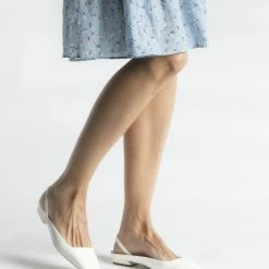 FABIO RUSCONI Bit Patent White Flat Shoes