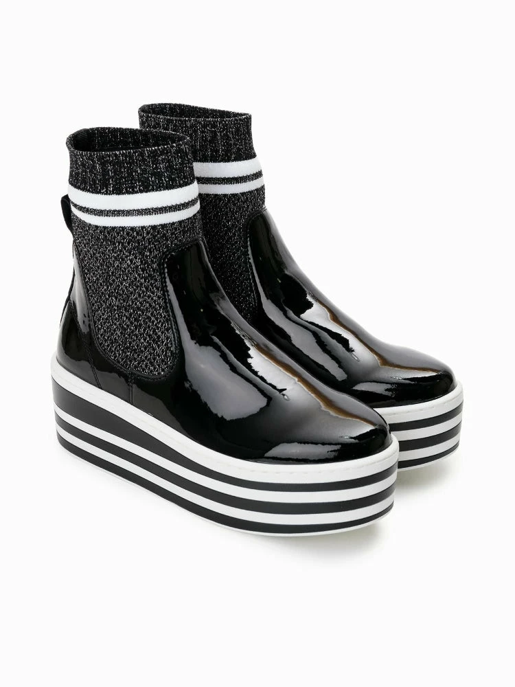 NO NAME Boost Socks Patent Black SHOES 4 NO NAME Boost Socks Patent Black SHOES