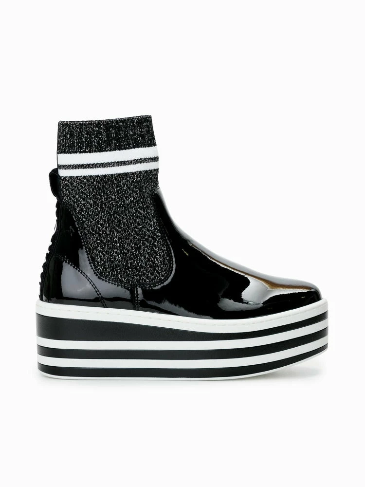 NO NAME Boost Socks Patent Black SHOES 5 NO NAME Boost Socks Patent Black SHOES