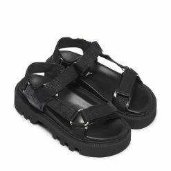 LÄST Candy Black Chunky Sandals SHOES