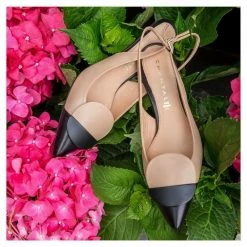 CHANTAL Capretto Circul Sling Back Heeled Shoes