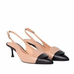 CHANTAL Capretto Circul Sling Back Heeled Shoes