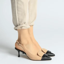 CHANTAL Capretto Circul Sling Back Heeled Shoes