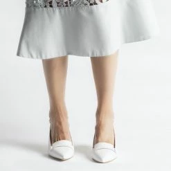 CHANTAL Capretto Sling Back Shoes In White