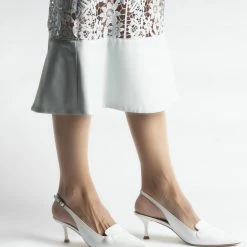 CHANTAL Capretto Sling Back Shoes In White
