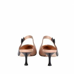 CHANTAL Capretto Two-Tone Sling Back Heeled Shoes
